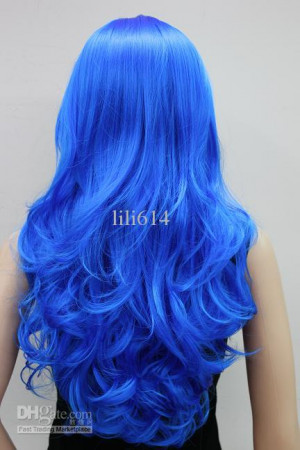Bright Blue Long Hair