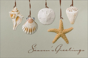... > Christmas Cards > Themes > Tropical & Beach > Seashell Ornaments
