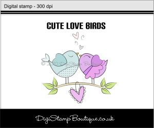 cute love bird outline