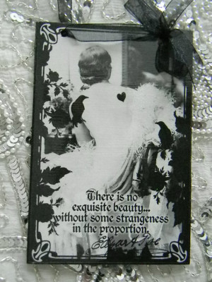Edgar Allan Poe Quote Decorative Decoupage Plaque Exquisite Beauty ...