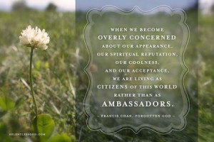 Ambassadors for Christ #relentlessgod #FrancisChan #ForgottenGod
