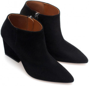 zara high heel pointed ankle boot in black
