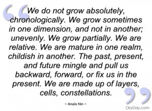 we do not grow absolutely anaïs nin
