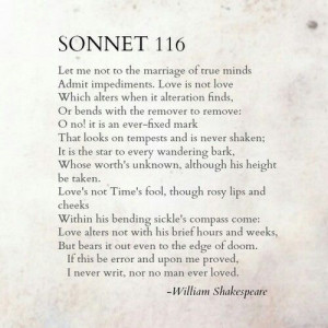 William Shakespeare Sonnet 116 