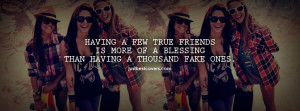 ... having a few true friends is more of a blessing Facebook Cover Photo