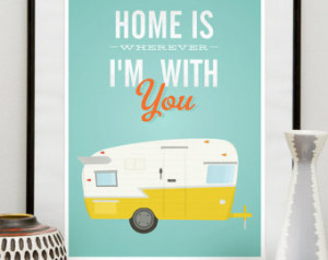 Inspirational quote print, home pos ter, trailer print, retro art ...