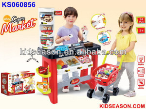 PRETEND PLAY SUPERMARKET SET WITH ELECTRONIC SCANNER MACHINE