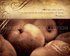 word aptly spoken is like apples of gold in settings of silver.