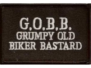 GRUMPY OLD BIKER BASTARD Embroidered Motorcycle FUNNY Biker Vest Patch ...