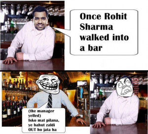 Rohit Sharma Into A Bar