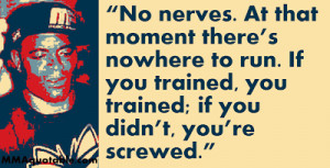 Anderson Silva on not being nervous before fights