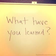 What have you learned today?