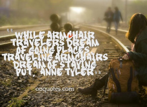 While armchair travelers dream of going places, traveling armchairs ...