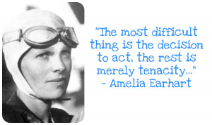 Wisdom Wednesdsay ~ A Quote from Amelia Earhart