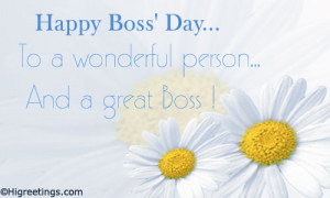 sweet ecard to wish your boss Happy Boss's Day. Send this Boss's Day ...