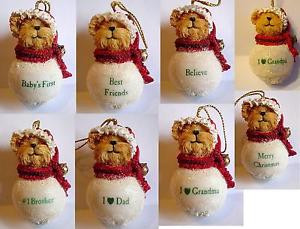 ... -Snowbear-Ornaments-w-Sayings-Your-Choice-Mom-Dad-Baby-Grandpa-BB12