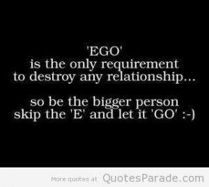 Ego Is The Only Requirement To Destroy Any Relationship