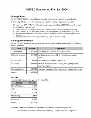 Fundraising Action Plan Template picture