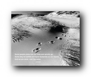 Details about Footprints Sand Quote Poster 16x20 Art Sx0146