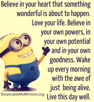 Minion Quotes It is nice to have someone in your life jpg