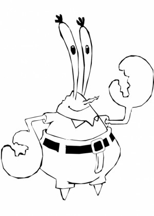 free mr crab and money coloring pages mr crab is the owner of a place ...