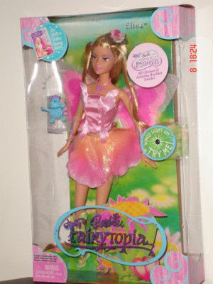 Barbie Fairytopia Dolls Elina Fairy Butteryfly Wings Eyelashes