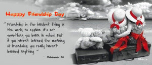 Happy Friendship Day Greetings Quote With Babies And teddy bear HD ...