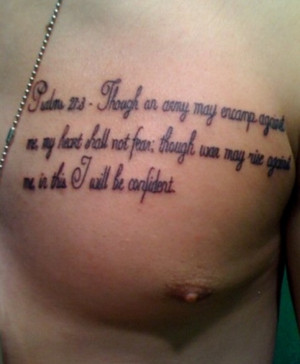 Inspirational Bible Verse On Chest