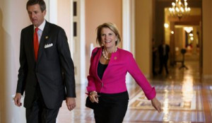 Shelley Moore Capito, here with husband Charlie Capito, was one of the ...