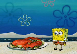 LOL funny cartoon spongebob tattletale strangler larry the lobster