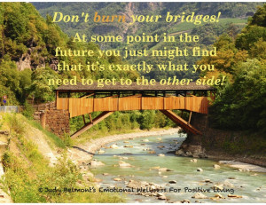 Don't burn your bridges! https://www.facebook.com ...