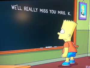 Sad Simpsons Scene As Bart Pays Tribute To Mrs. Krabappel Aka Marcia ...