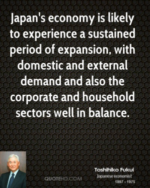 Japan's economy is likely to experience a sustained period of ...