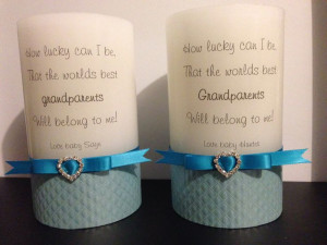 Expectant Grandparent candle gift ideas