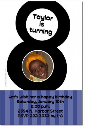 8th birthday invitations eighth birthday invitations