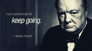 Winston Churchill – Keep Going Quote Wallpaper