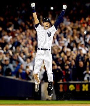 ... game-winning hit in his last home game at Yankee Stadium in NYC on