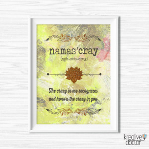 Funny Quotes Namaste Print Yoga Poster Motivational Poster ...