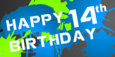 Happy 14th Birthday Happy 14th Birthday banner sign