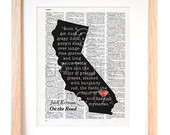 California state quote dictionary print-Kerouac quote print-California ...