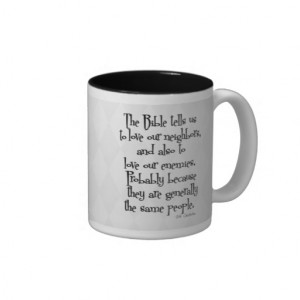 Funny Christian Religious Quote GK Chesterton Two-Tone Coffee Mug