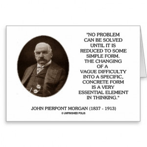 John Pierpont Morgan kein Problem kann gelöst Grußkarten