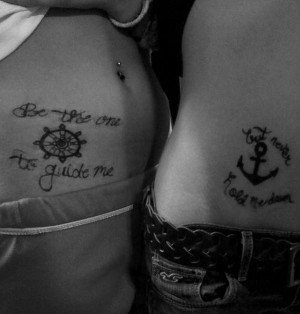 14 anchor and wheel bff tattoo