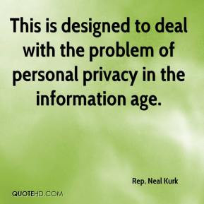 Rep. Neal Kurk - This is designed to deal with the problem of personal ...