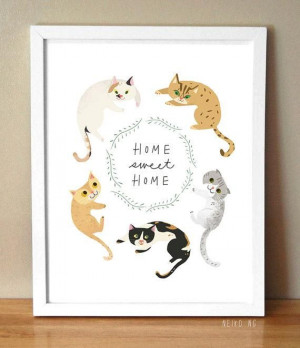 The sweetest type of home? One with cats, of course! #catslife