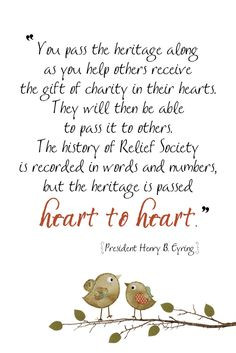 The Heritage of Relief Society - free printables! More