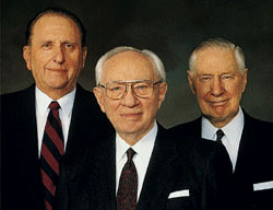First Presidency, Gordon B Hinckley, Thomas S Monson, James E Faust