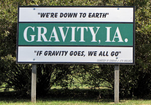 Welcome Sign (Gravity, Iowa)