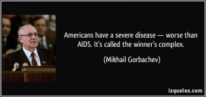 Americans have a severe disease — worse than AIDS. It's called the ...