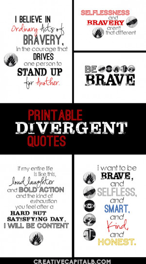 Printable Divergent Quotes by Capital B